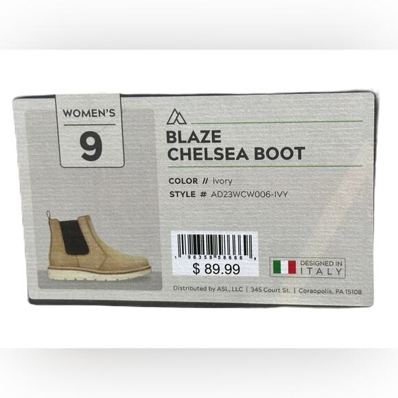 Alpine Design Women's Blaze Chelsea Boots Ivory Color AD23WCW006-IVY - NEW - 9 - Picture 9 of 9